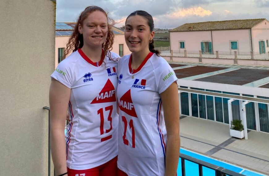 Deux jeunes des Neptunes Volley, Ana Davaï et Nora Legrand, en équipe de France U20